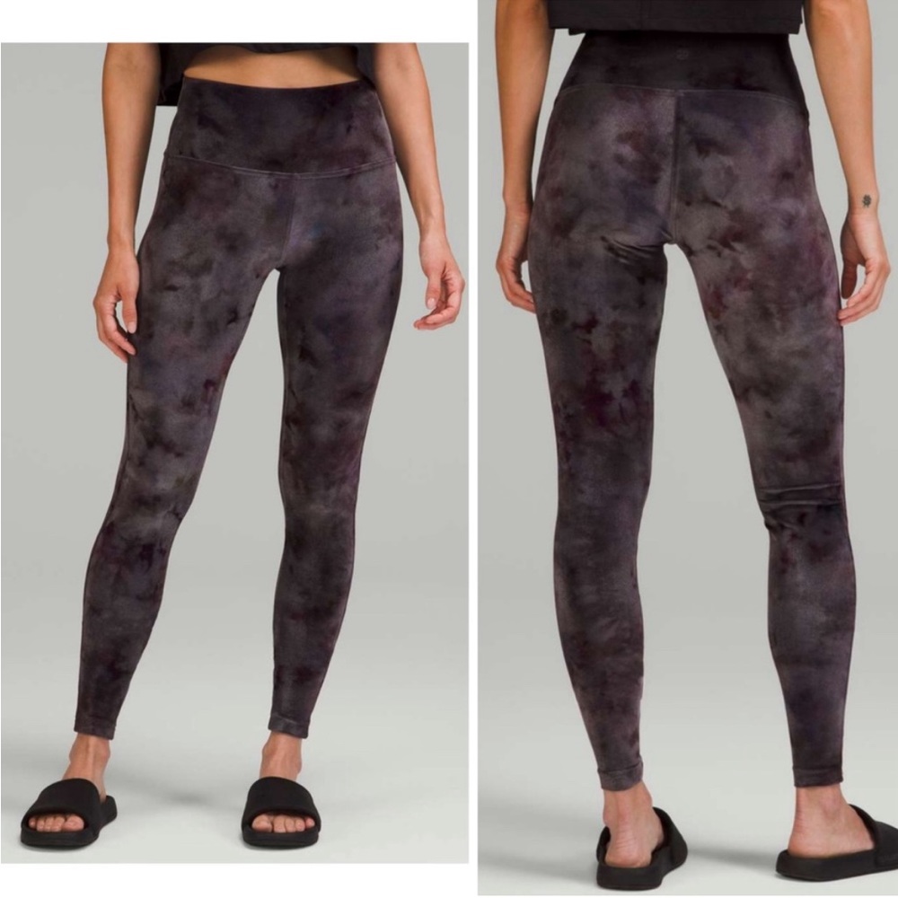 NWT Lululemon Wunder Lounge High Rise Velour Tight 28” Interstellar Dark Grey 2